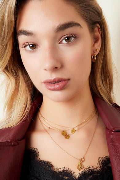 Collar signo del zodíaco Aries Color dorado Acero inoxidable h5 Imagen3